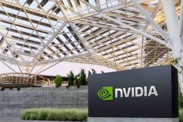 Blackwell GPU chip in a data center setting, symbolizing AI semiconductor growth and infrastructure dominance