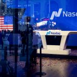 The Nasdaq MarketSite in New York, US, on Wednesday, April 9, 2025. Five days after President Donald Trump's America-versus-the-world trade war threw stock and bond markets around the world into disarray, he backpedaled and, in the process, pulled the financial system back from the brink.