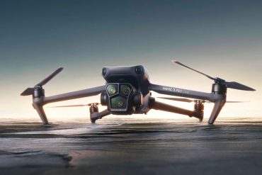 DJI Mini 4 Pro drone hovering indoors with Amazon Prime Day logo and discount tag overlay