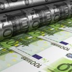 European and U.S. bank headquarters with revenue performance charts overlay