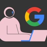 Newspaper headlines fade into AI-generated search boxes, symbolizing digital media losses from Google’s AI summaries