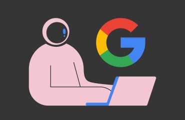 Newspaper headlines fade into AI-generated search boxes, symbolizing digital media losses from Google’s AI summaries