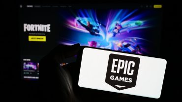 Epic Games and Samsung logos split by lightning, symbolizing legal dispute over app store dominance and mobile distribution control