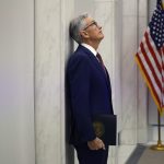 WASHINGTON, DC - NOVEMBER 08: Fed Chairman Jerome Powell prepares to deliver remarks to the The Federal Reserve's Division of Research and Statistics Centennial Conference on November 08, 2023 in Washington, DC. Market watchers and policy makers are listening carefully to Powell for indications of whether the Fed would need to hike rates further to bring down inflation. (Photo by Chip Somodevilla/Getty Images)