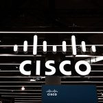 The Cisco logo is on display at their pavilion during the Mobile World Congress in Barcelona, Spain, on February 28, 2024.
