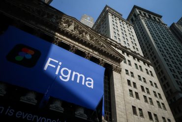 Figma IPO debut chart showing stock tripling on opening day to $68B value