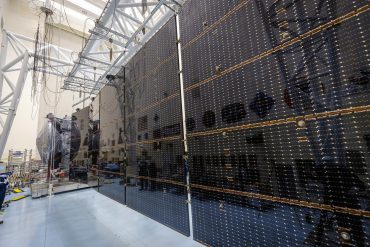 On Aug. 21, 2024, engineers and technicians deployed and tested NASA’s Europa Clipper giant solar arrays. Each array measures about 46.5 feet (14.2 meters) long and about 13.5 feet (4.1 meters) high.