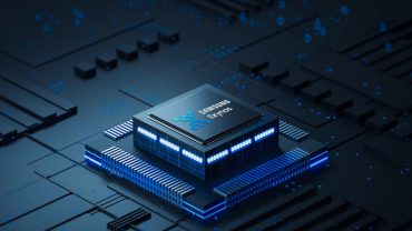 Samsung and Apple logos with semiconductor wafer overlay, symbolizing new U.S. chip supply deal and shifting global trade dynamics