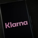 Klarna logo with data graphics illustrating BNPL growth and AI automation