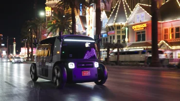 Zoox robotaxi on Las Vegas Strip — Amazon launches Zoox driverless fleet in Nevada.