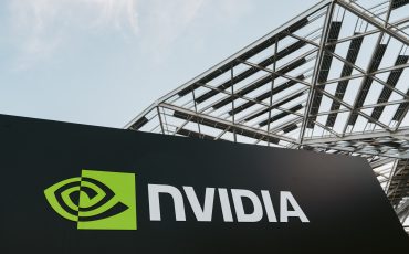 NVIDIA headquarters exterior with company logo in Santa Clara, California