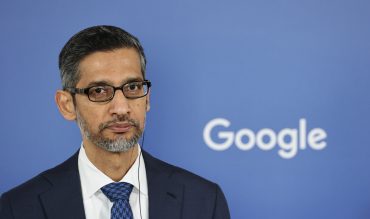 Google CEO Sundar Pichai during the press conference after his meeting with Polish PM Donald Tusk at Google for Startups Campus In Warsaw in Warsaw, Poland on February 13, 2025. (Photo by Jakub Porzycki/NurPhoto via Getty Images)