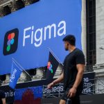 Figma Inc. signage during the company's initial public offering (IPO) at the New York Stock Exchange (NYSE) in New York, US, on Thursday, July 31, 2025