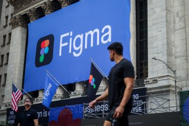 Figma Inc. signage during the company's initial public offering (IPO) at the New York Stock Exchange (NYSE) in New York, US, on Thursday, July 31, 2025