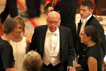 Rupert Murdoch arrives to attend the State Banquet at Windsor Castle during the State visit by the President of the United States of America on September 17, 2025 in Windsor, England / Photo by Phil Noble - WPA Pool / Getty Images