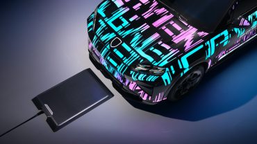 Luxury Porsche SUV wireless charging technology