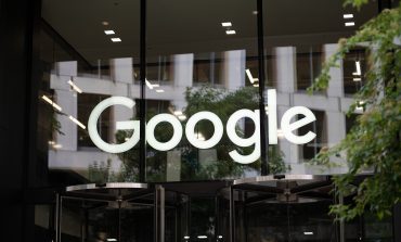 Alphabet HQ exterior with Google logo symbolizing $3 trillion milestone