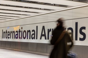 Passengers waiting in long queues at Brussels Airport after digital systems outage