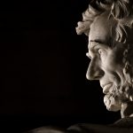 The statue of U.S. President Abraham Lincoln in Washington, DC