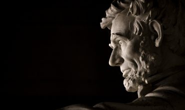 The statue of U.S. President Abraham Lincoln in Washington, DC