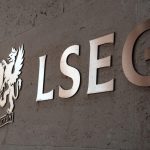 he London Stock exchange Group logo is displayed at the London Stock Exchange