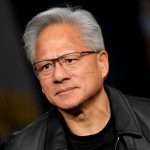 Jensen Huang, chief executive officer of Nvidia Corp., during a Bloomberg Television interview at the Nvidia GTC (GPU Technology Conference) in Washington, DC, US, on Tuesday, Oct. 28, 2025. Nvidia Corp. plans to make a $1 billion equity investment in Nokia Oyj, an apparent vindication of the Finnish company's pivot from mobile networking kit into artificial intelligence by the sector's kingmaker.