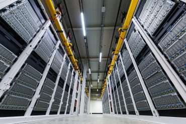 Microsoft data center interior powered by solar panels in Australia
