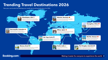 Booking.com / Trending Travel Destinations 2026