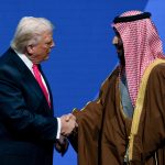 US President Donald Trump and Mohammed bin Salman, during the US-Saudi Investment Forum at the Kennedy Center in Washington