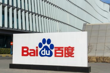 Exterior sign of Baidu headquarters with company logo displayed outside the main corporate campus in Beijing as Baidu AI cloud strategy accelerates