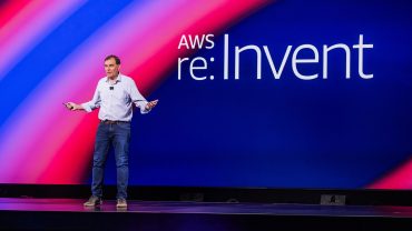 Matt Garman, Chief Executive Officer of Amazon Web Services, speaking on stage about AI agent deployment and AWS Marketplace expansion.
