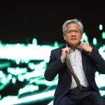 Jensen Huang, NVIDIA founder and CEO at a press conference during the APEC CEO summit prior to trump administration approving Nvidia H200 exports to China under a 25% Treasury surcharge, reshaping US export controls and AI chip competition.