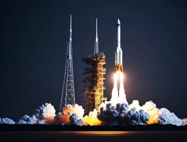 SpaceX Falcon 9 rocket prepared for launch.