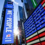 MS NOW billboard in Times Square after MSNBC rebrand ahead of Comcast’s Versant cable network spin-off, as Comcast’s $6.8B cable spin-off puts Versant to the test as cord-cutting, advertising decline, and digital transition reshape legacy media economics.