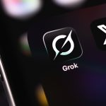 A smartphone display showing the Grok artificial intelligence application integrated with X, highlighting xAI’s consumer-facing AI products following its $20 billion funding round.