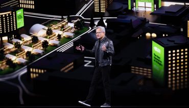 Nvidia CEO Jensen Huang speaking at GTC 2026 as the company introduces the Vera Rubin platform and outlines its strategy for agentic AI, physical intelligence, and AI infrastructure.