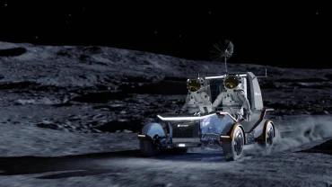 Lunar Outpost Pegasus rover render developed for NASA Artemis lunar infrastructure and commercial Moon surface operations.