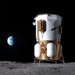 Blue Origin Blue Moon (MK1) cargo lander supporting NASA commercial lunar infrastructure and Artemis South Pole missions.
