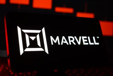 Marvell Technology logo representing the company’s AI infrastructure, optical interconnect, and hyperscale connectivity business.