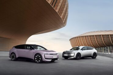 Volkswagen Q2 earnings illustrated by two Audi E5 Sportback electric vehicles, representing Volkswagen China, electric vehicles and China deliveries.