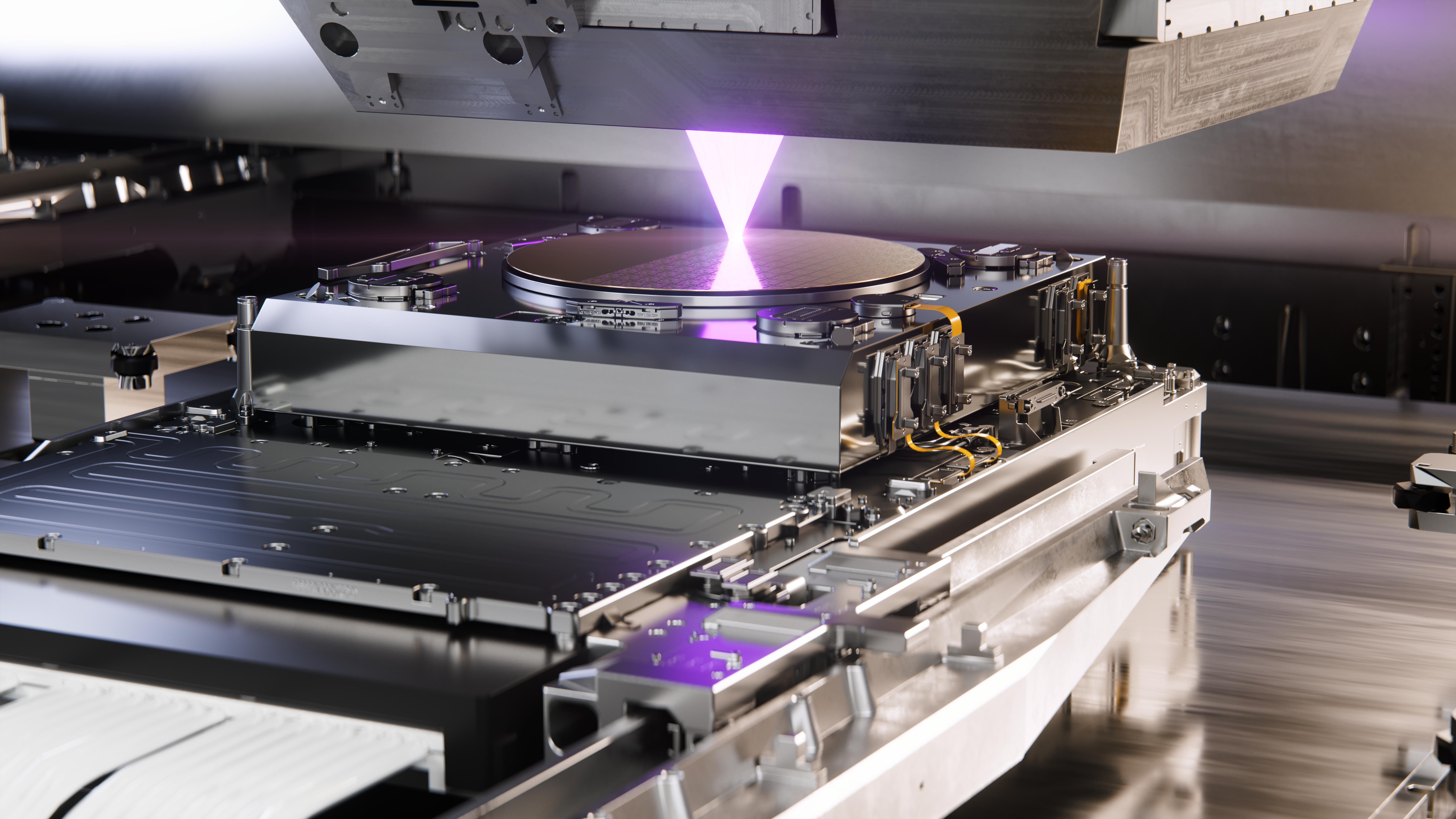 ASML EUV lithography system as ASML raised 2026 guidance following strong Q2 earnings driven by AI demand, semiconductor equipment, chip manufacturing, and EUV lithography.