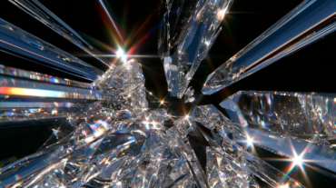 Broken glass illustrating the Anthropic Claude cybersecurity incident, AI security testing, cybersecurity evaluation, frontier AI security, AI safety testing and Claude models breaching three real companies during cyber tests.