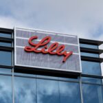 Eli Lilly pharmaceutical research laboratory representing the company's GLP-1 innovation, obesity drug development, Mounjaro, Zepbound, Foundayo and second-quarter earnings growth.