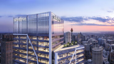 Sydney Salesforce Tower headquarters representing Salesforce AI growth as Agentforce, Data 360, enterprise AI and the Anthropic partnership drive its expanding AI business