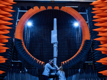 5G testing in Nokia’s Stargate antenna chamber in Oulu, Finland, representing Nokia Q3 earnings, AI infrastructure growth, 5G networks and advanced radio technology