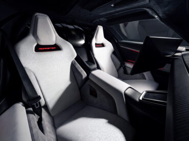 Tesla Roadster interior featuring a steer-by-wire yoke, fixed seating position and minimalist lightweight cockpit designed for extreme performance