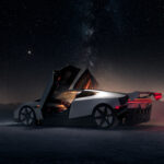 Tesla Roadster exterior showing the next-generation electric sports car, active aerodynamics, two-seat design and SpaceX-inspired performance engineering